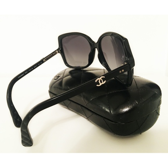 CHANEL Sunglasses Oversized Black Gradient Lens - Picture 2 of 7